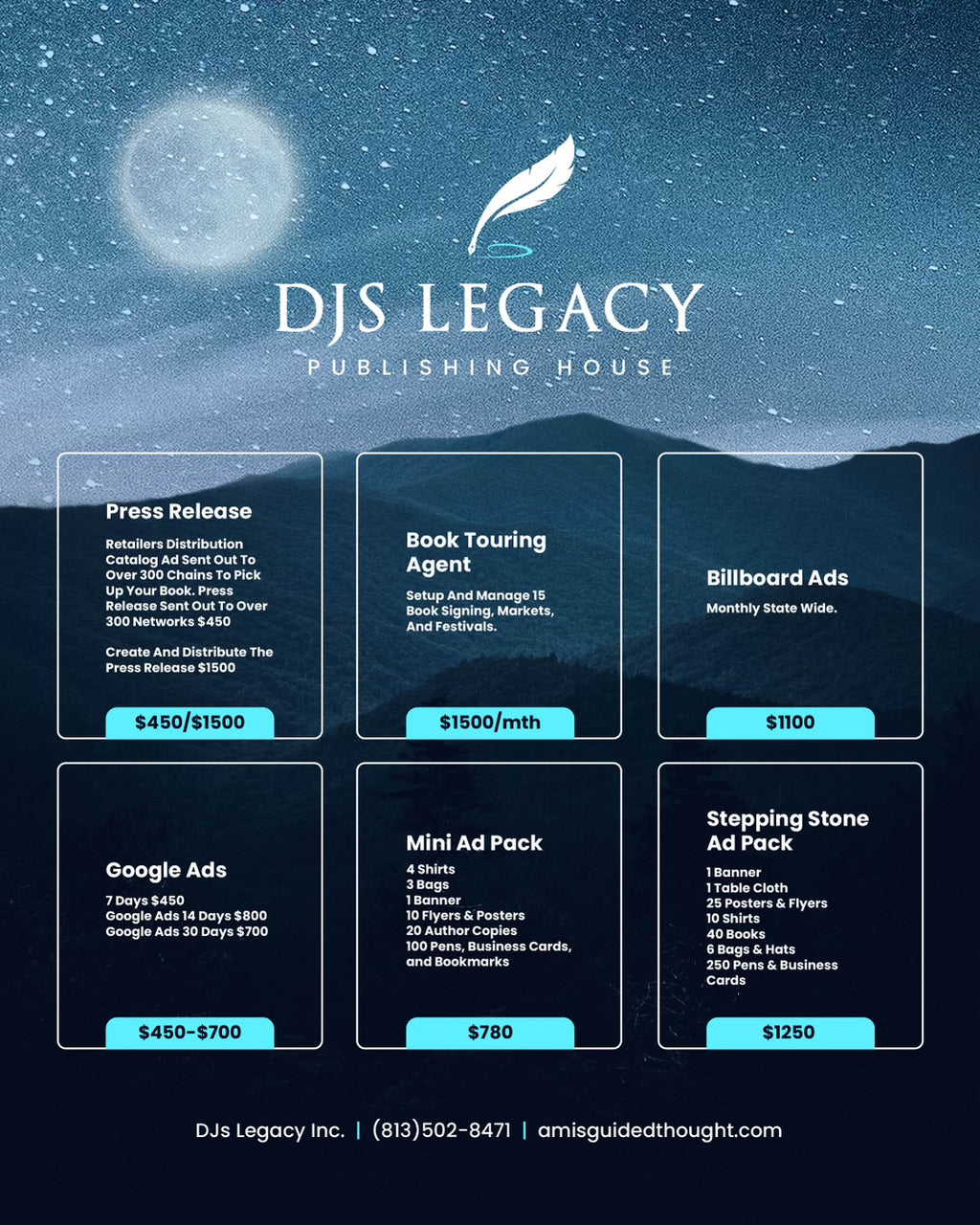 Marketing plans from DJ’s Legacy Publishing House